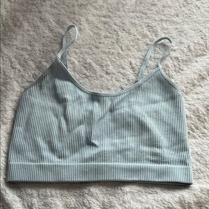 Ardene Light Blue Ribbed Crop Top